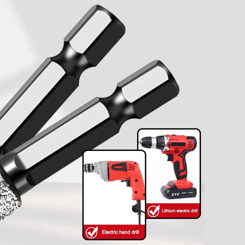 

6/8/10/12mm Diamond Drill Bit Hexagonal Shank Ceramic Brazing Hole Opener Granite Hand Tool for Drilling and Grinding