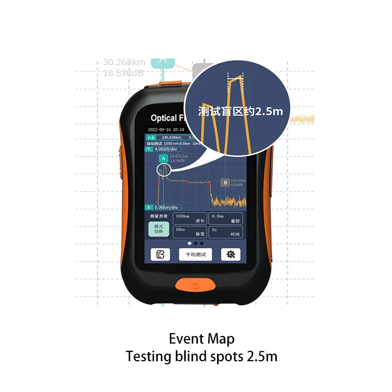 NOVKER NK2800 80KM Mini OTDR Fiber Optic Cable Tester Touchscreen Multi-functional Optical Time Domain Reflectometer OLS OPM VFL