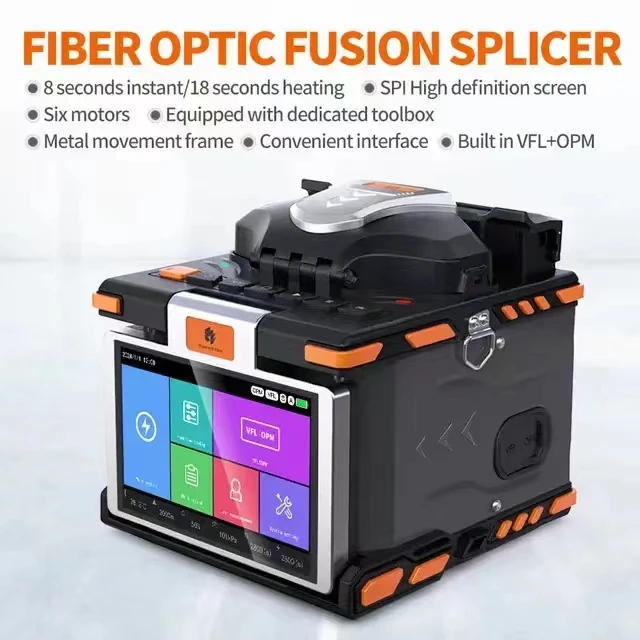 M5 fiber  fusion splicer  4 motor core alignment Mini Splicing Machine optical fiber welding machine for ftth