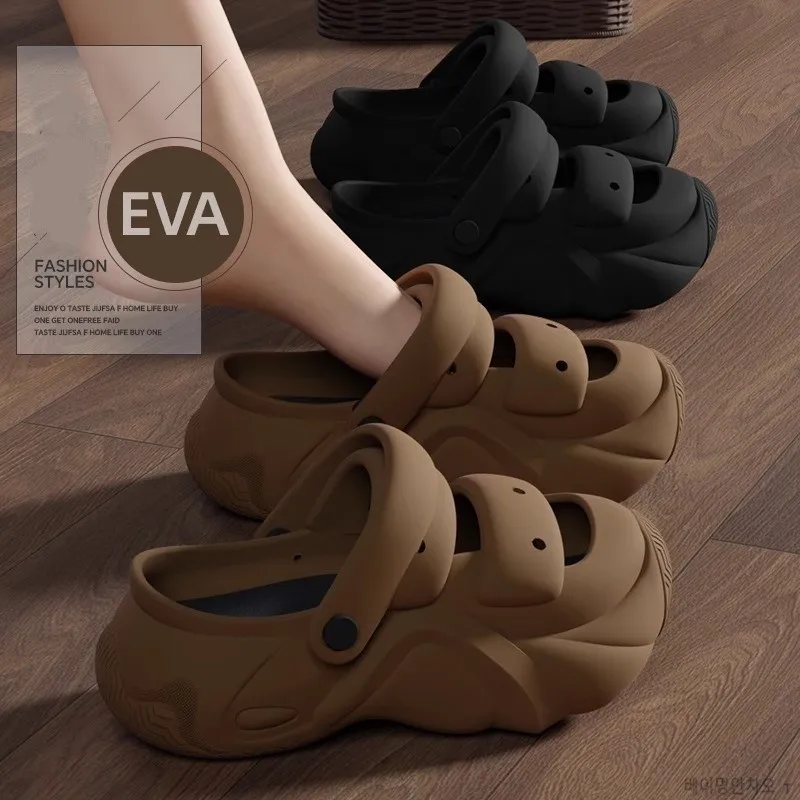 

EVA Slippers Women's Summer thick-soled height-increasing Clogs Outerwear Slippers Beach Sandals anti-slip