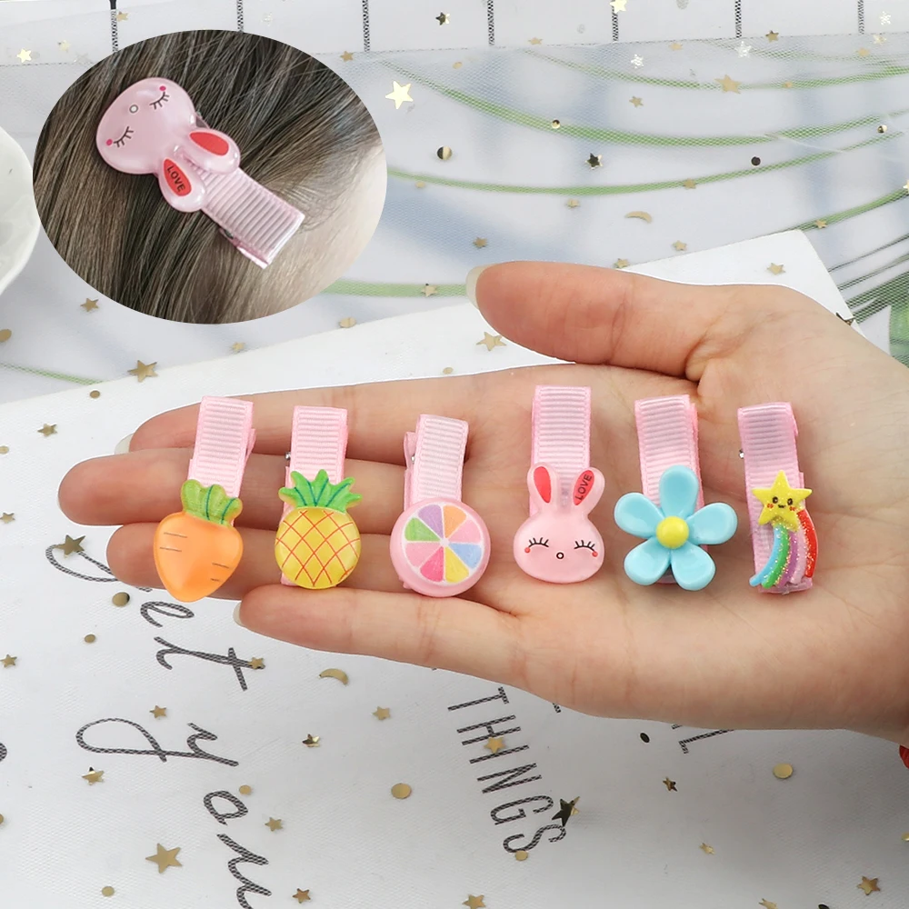 12/24PCS 3.5cm Baby Colorful Small Alligator Hair Clips Basic Fabric Covered DIY Handmade Hairpins Jewelry Making Kids Barrettes