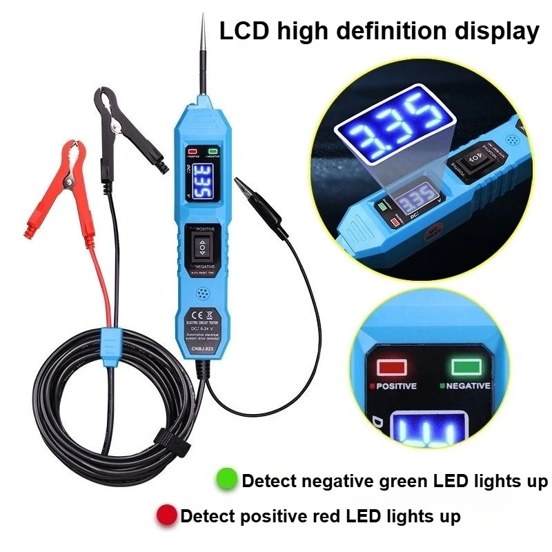 Aermotor Automotive Electric Circuit Tester mit Spannungsanzeige LED-Licht Auto Power Circuit Probe Kit Electric Circuit Tester