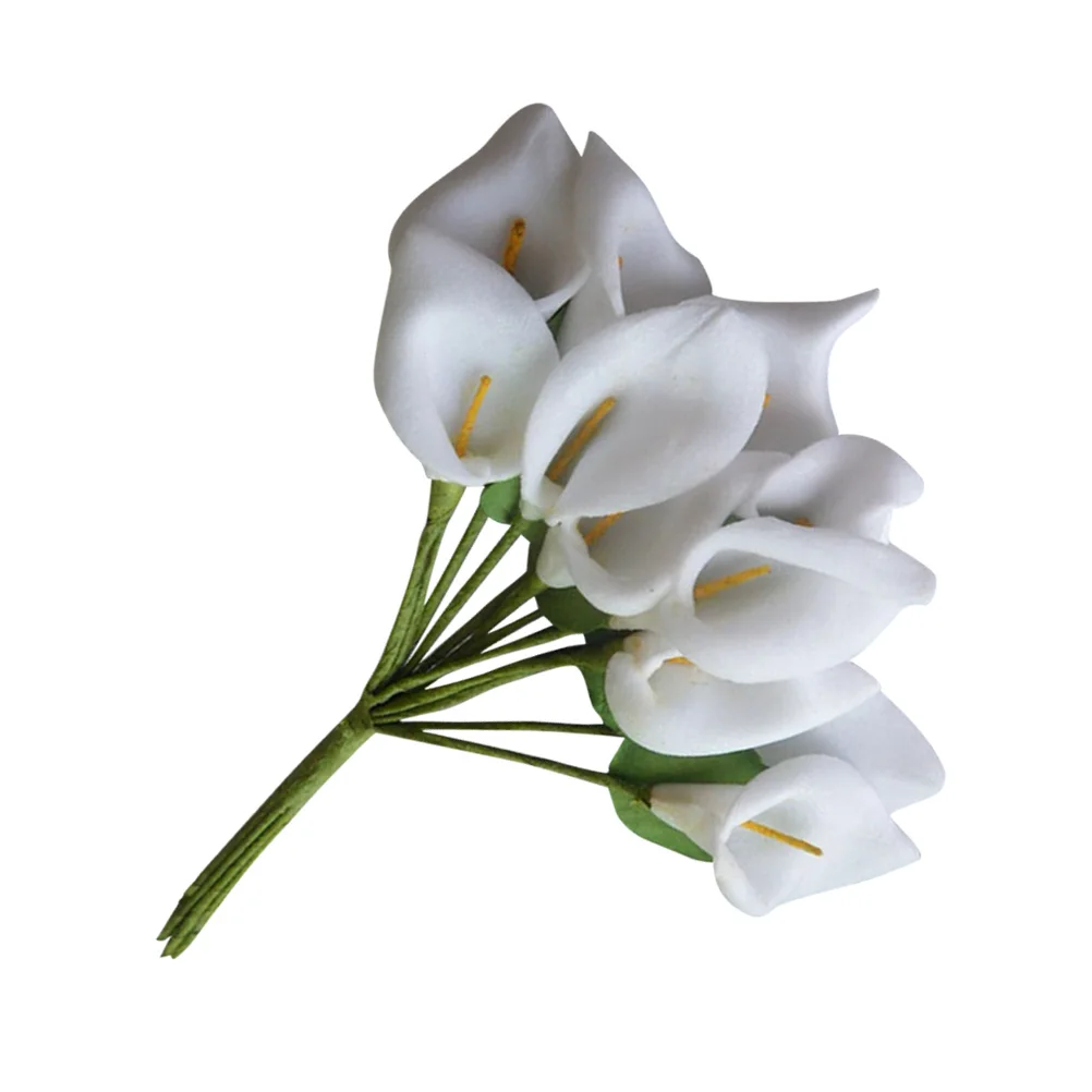 

12pcs Flowers DecorativeFlowers Home Wedding Party Fake Flowers Bouquet Festival