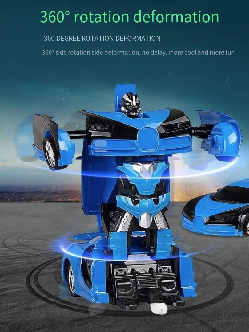 Operación Simple niño transformar coche de control remoto robot coche de juguete para niños regalo de cumpleaños de Navidad