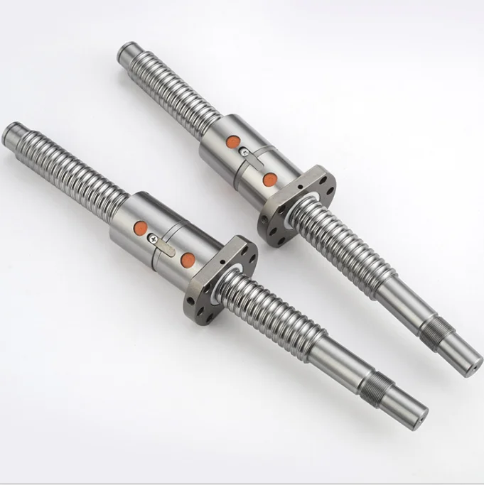 Double Nut DFU2505 High Precision C5 Ground Ball Screw for Cnc Machine