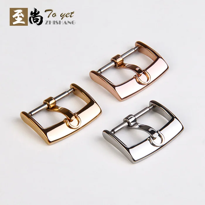 Stainless Steel Watch Buckle Clasp Men Women Belt Buckle 18mm Band Connector Luxury Watch Accessories Plain End Interface