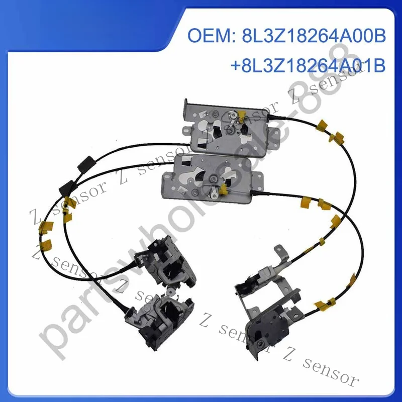Z+ New Pair Rear Left + Right Side Door Latch  Cable Kit for 2004-2008 Ford F150