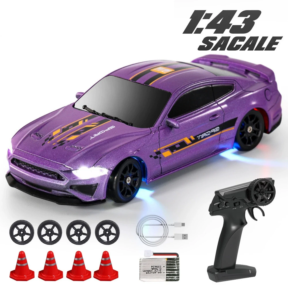 1/43 RC GTR ドリフトカー 4WD アプリリモコン LED フルスケール高速レーシングカー デスクトップモデル 子供のおもちゃ 男の子 クリスマスギフト
