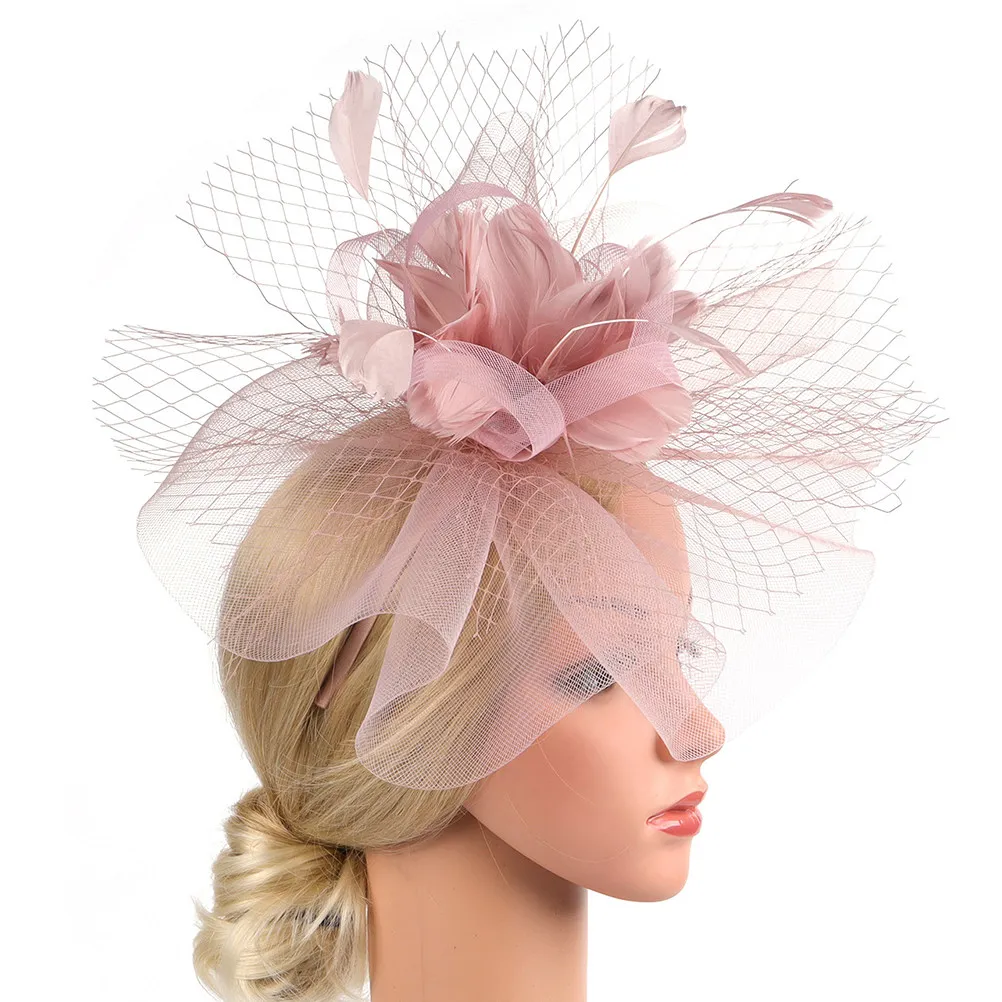 Wedding Fascinator Headband Tea Party Hat Lightweight Stylish Vintage Cocktail Hair Clip Fascinators for Women Flapper