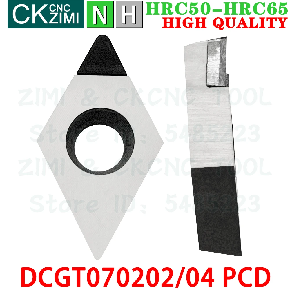 DCGT070202 PCD DCGT070204 PCD Inserti PCD Inserti diamantati per tornitura Utensili meccanici DCGT 0702 DCGT0702 PCD CNC Utensili da tornio per taglio metalli per Rame alluminio