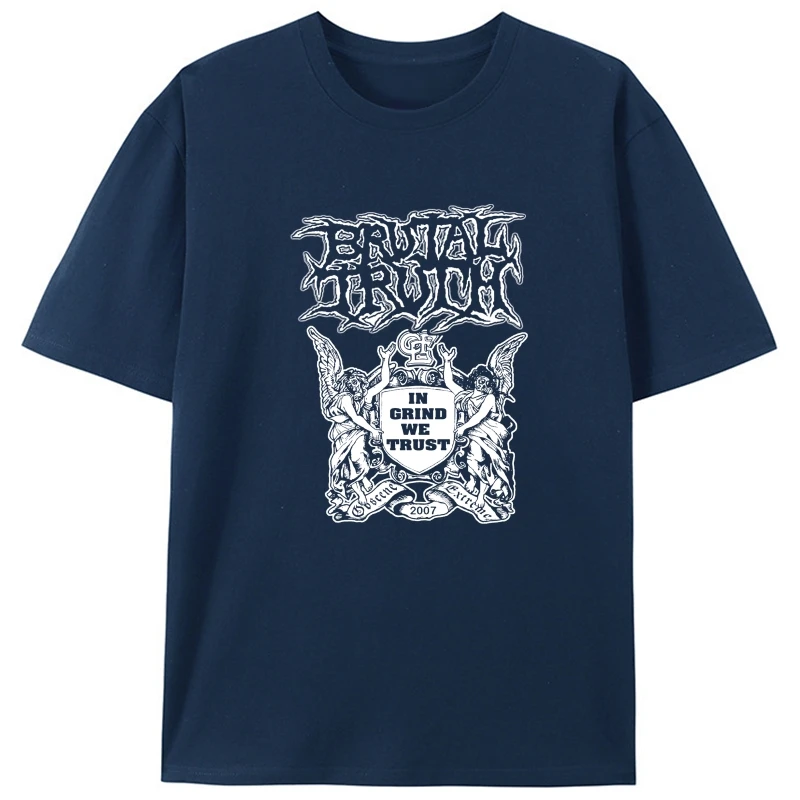

BRUTAL TRUTH In Grind We Trust BLACK T SHIRT cotton all sizes S-5XL