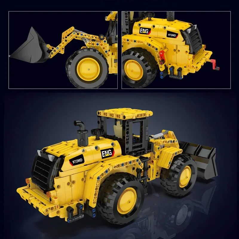 Mould King 17084 Technical Car Toys The 972M Wheel Loader Building Block Assembly Enginerring Truck Brick Kids Christmas Gift
