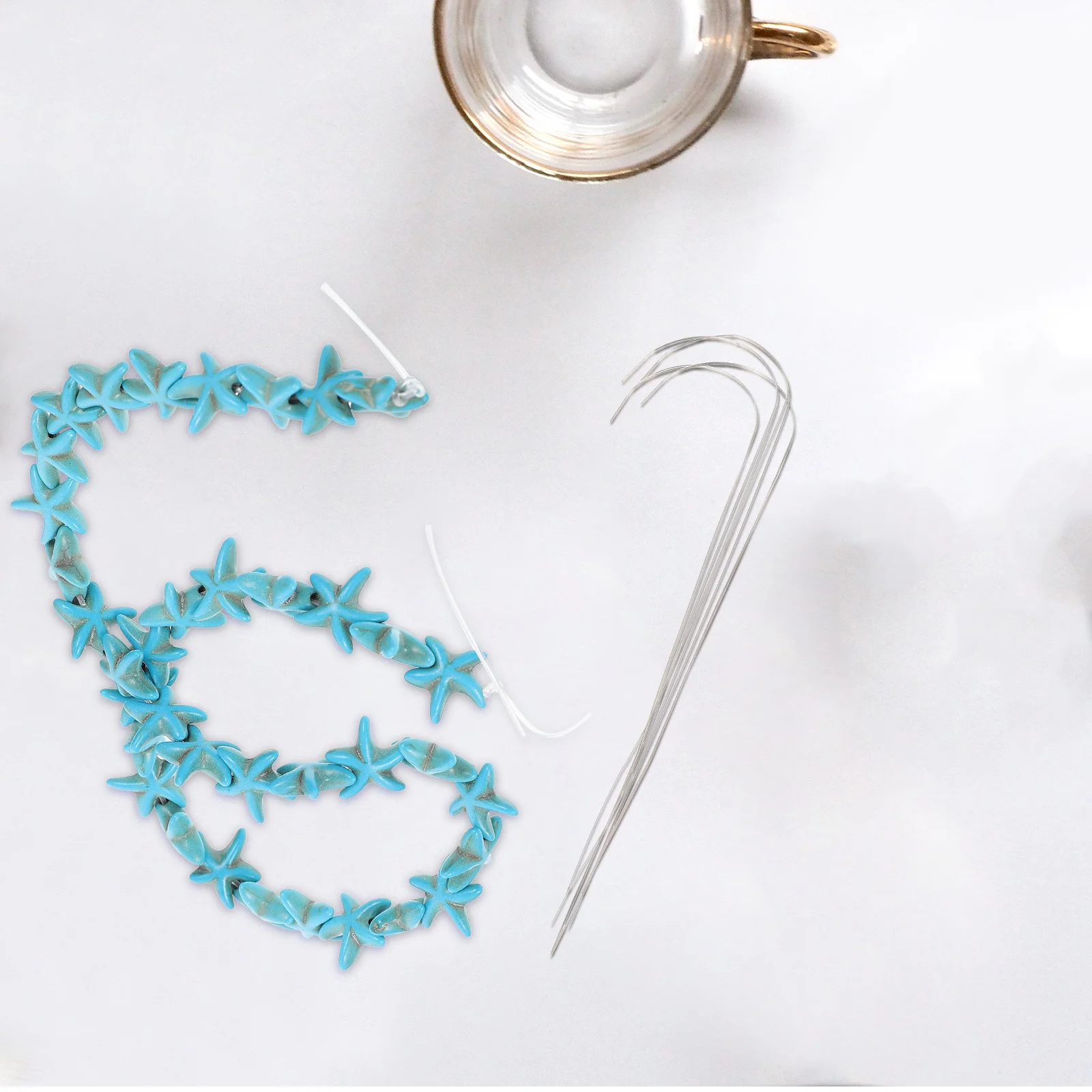 

4Pcs Beading Needles Thin Durable Sewing Supplies Practical Beading Needle for Quick Bead Wearing and Sewing Beads Needles