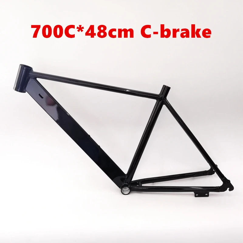 Road Bike Frame Aluminum Alloy 700C Multi-speed Internal Wiring C-brake Bicycle Frameset 48cm Cycling Racing Parts High Quality