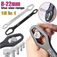 3-17mm 8-22mm Universal Multifunctional Torx Wrench Self-tightening Adjustable Wrench Board Double-head Torx Spanner Hand Tools