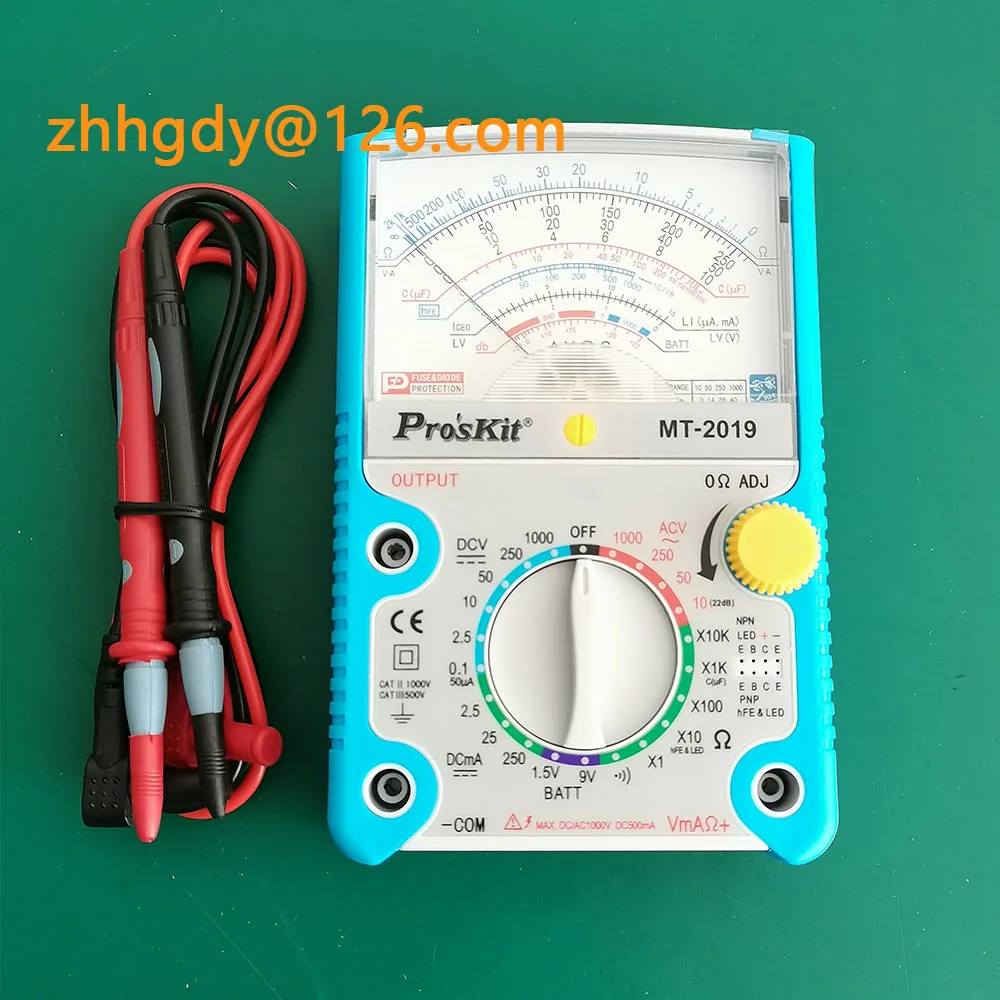 Pro'skit MT-2019 24th Gear Multimeter  Anti-Burning Pointer Professional Ohm Test Meter DC AC Voltage Mechanical Tester