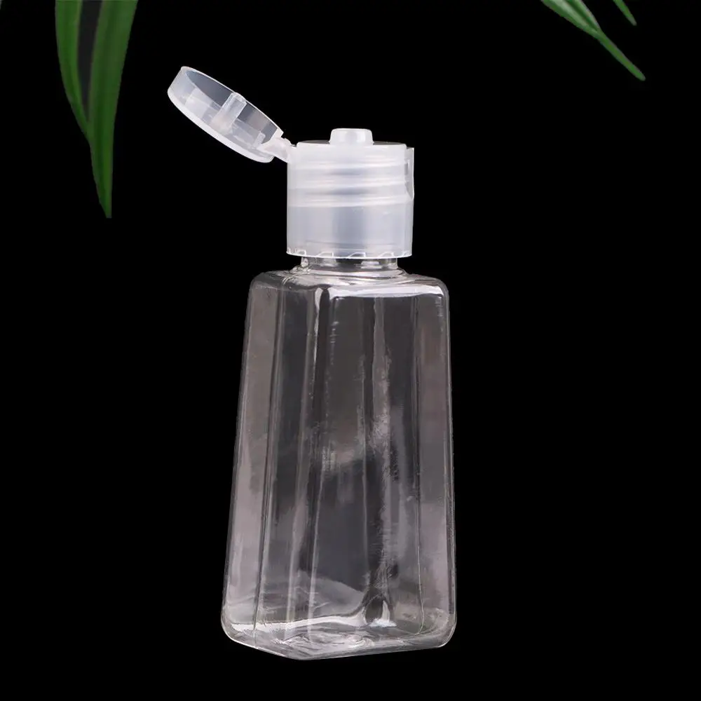 Transparent 10pcs Container Spray Bottle Flip Cap Bottle 30ml Hand Sanitizer Bottles Trapezoidal Refillable Bottles Empty