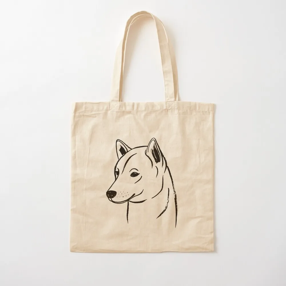 

Shiba Inu (Black and White) Tote Bag woman shopping bag Canvas stote bag Canvas Tote