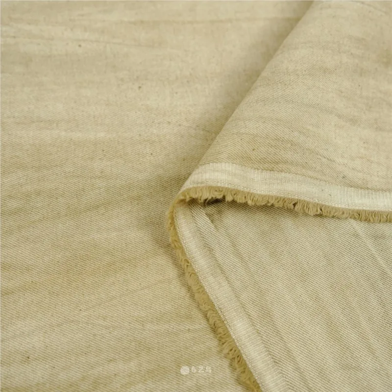 Beige sand-washed linen skin-friendly and non-permeable fabric for shirts dresses cheongsams trousers designer
