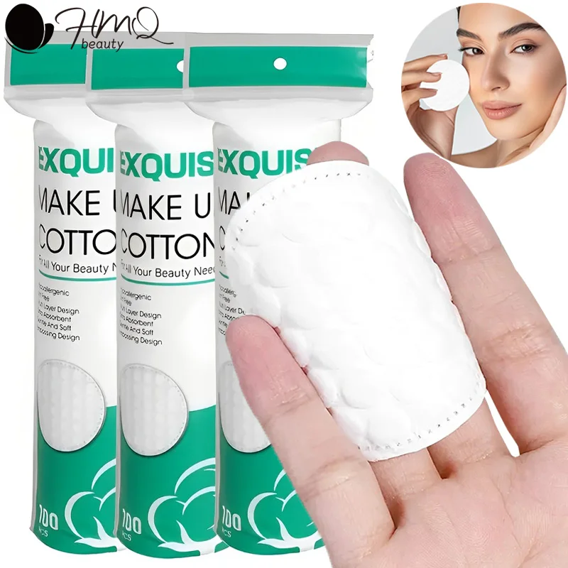 

100Pcs/pack Cotton Pads Disposable Facial Makeup Cosmetics Pads Soft Round Face Cleaning Remover Pad Makeup Tools & Accessories