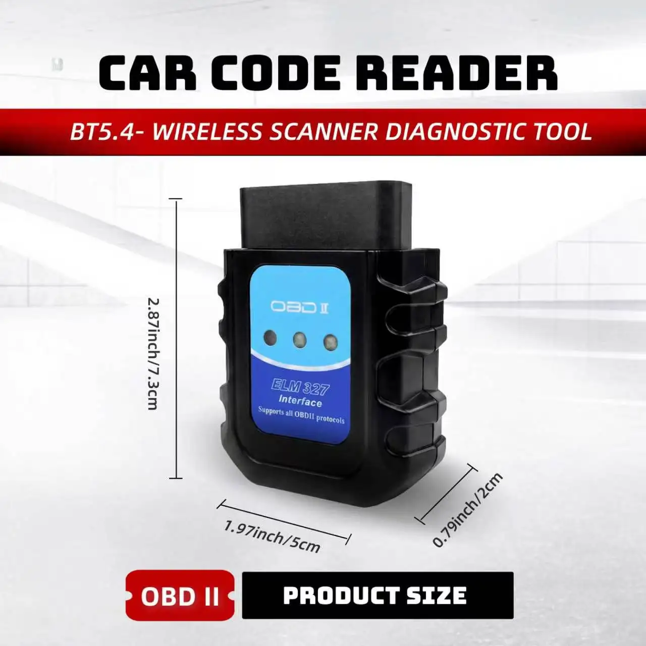 ELM327 OBD2 Scanner Adapter BT Wireless Diagnostic Code Reader OBD II Scan Tool for Reset Clear Check Car Engine Light