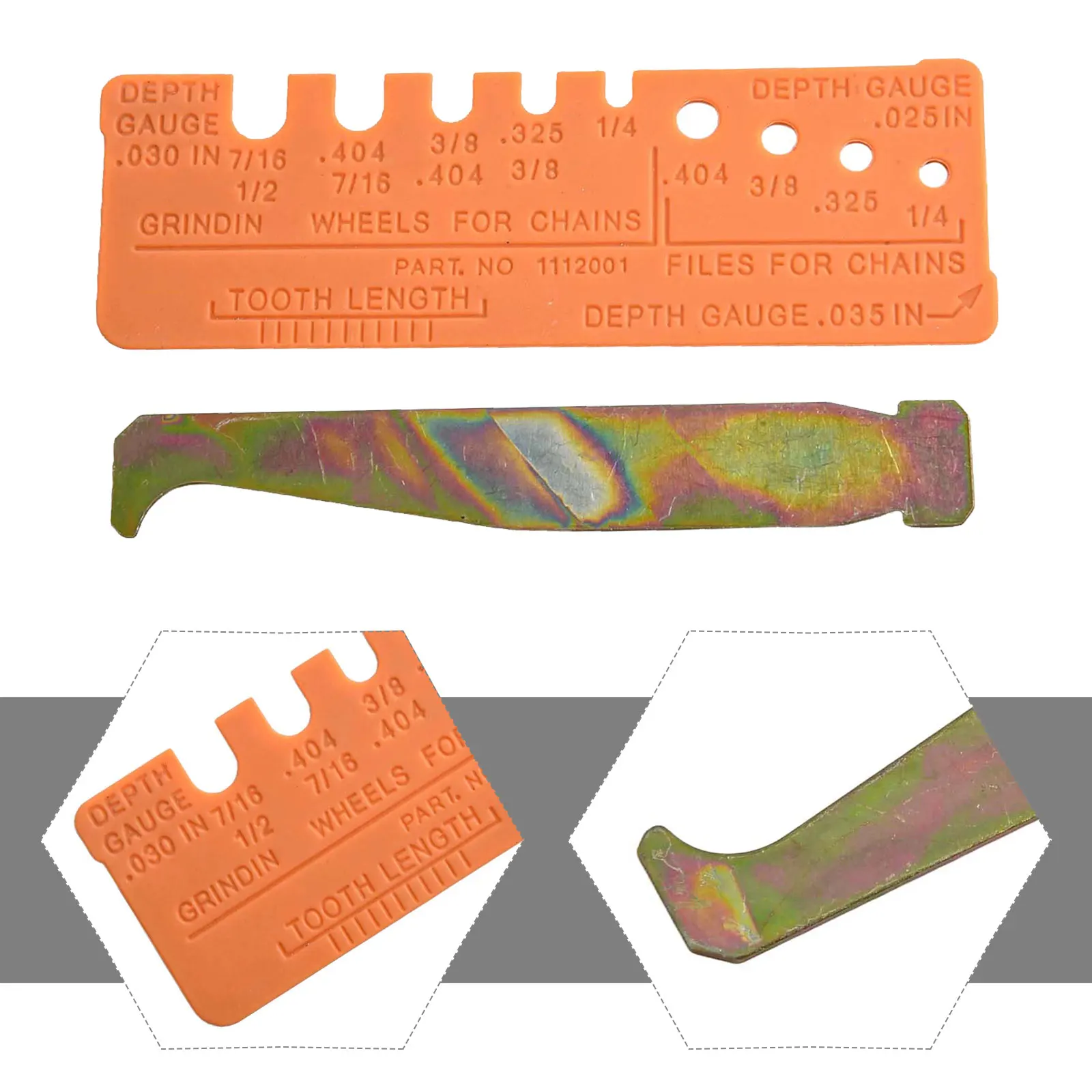 

Upgrade Your Woodcutting Experience with 2Pcs Set General Chainsaw Chain Tool Bar Groove Cleaner & QuickCheck Gauge