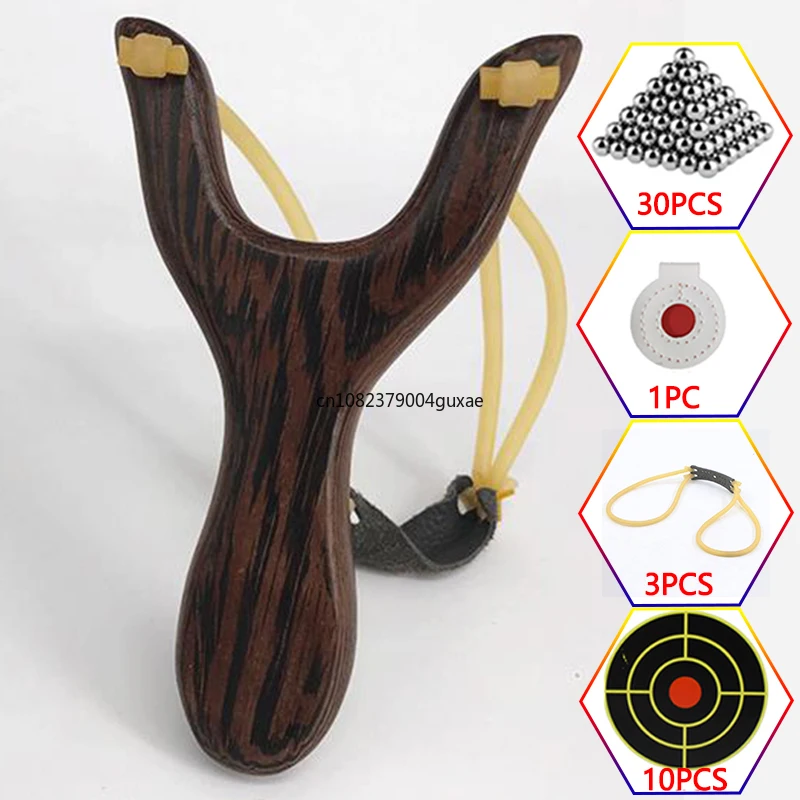 

Traditional Wooden Slingshot Outdoor Shooting Toy Set Powerful Hunting Catapult For Slingshot Shooting Competitions