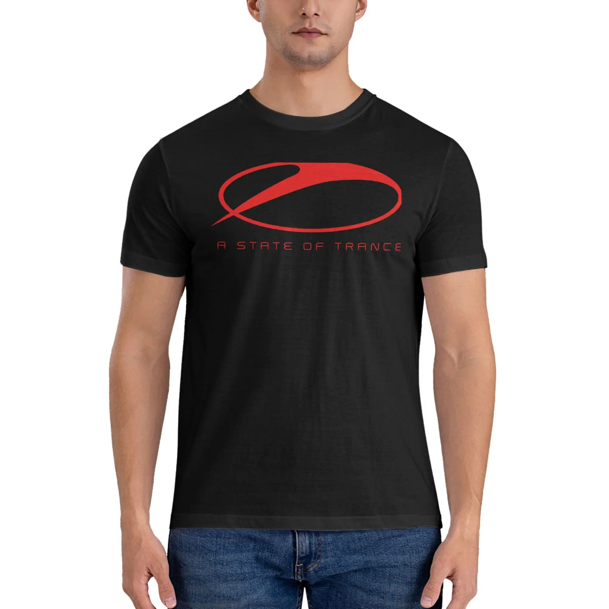 Camiseta literaria elegante de A State Of Trance, camiseta básica con doble borde de marcas modernas para exteriores