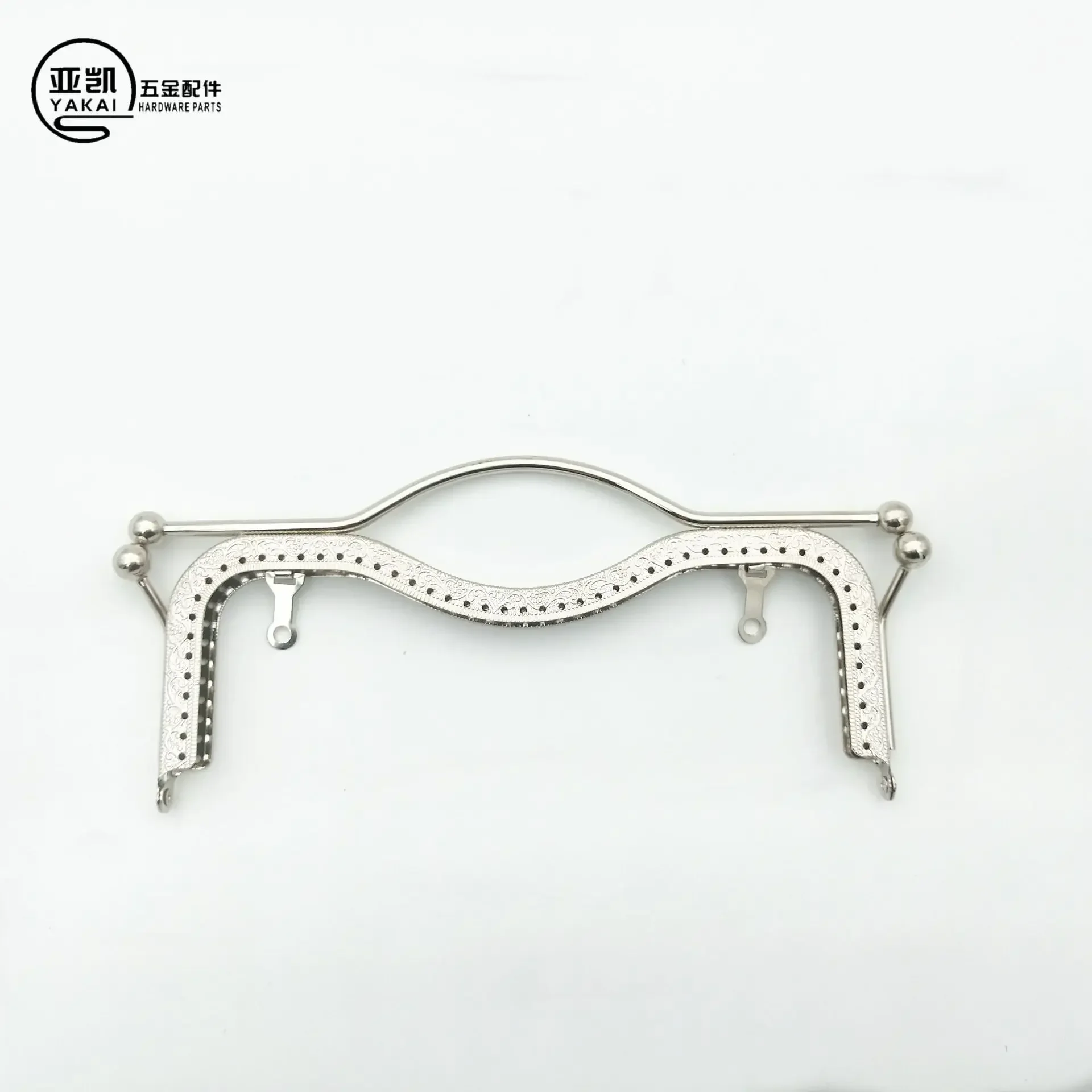 20.5CM Concave Rectangle Retro Metal Handle Clutch Bag Kiss Clasp Lock Purse Frame For Bag Handbag Craft Bag Sew Accessories