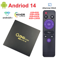 Android 14 TV Box Q96 Max 8GB 128GB NO BT Allwinner H313 Quad Core 4G WIFI Remote Media Player 4K Set Top Box iptv