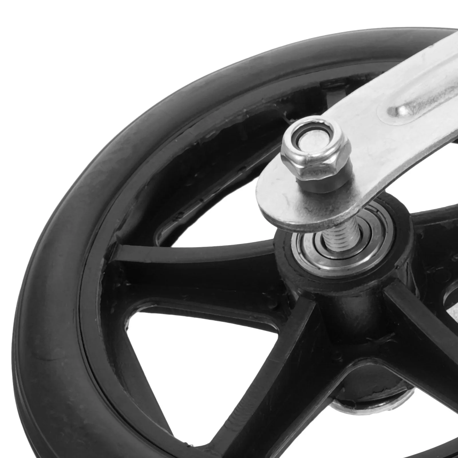 

1Set Front Fork Bearing Wheel for Wheelchair Replacement Wheels with Bracket Smooth Steering Stability Enhanced Maneuverability