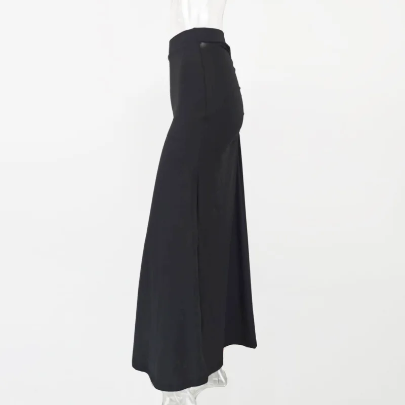 Sexy Peach Wrap Hip Pleated Skirts Summer Korean Style Slim Black Gray Long Skirts for Women Elegant Streetwear 치마