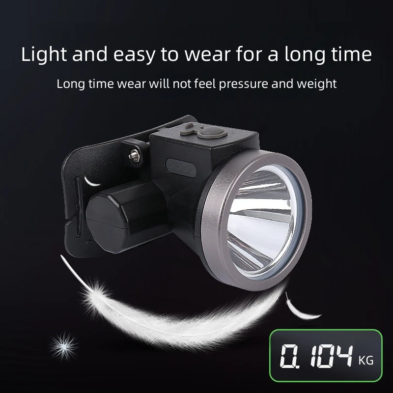 Strong Light Rechargeable Headlight Super Bright Portable Flashlight Mini Lithium Battery Super Light Small Fishing Headlight