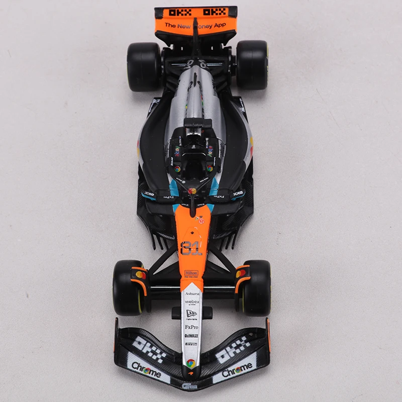 Burago 1:43 McLaren MCL39 Britain GP 2025 F1 Team Alloy Model Car view 6