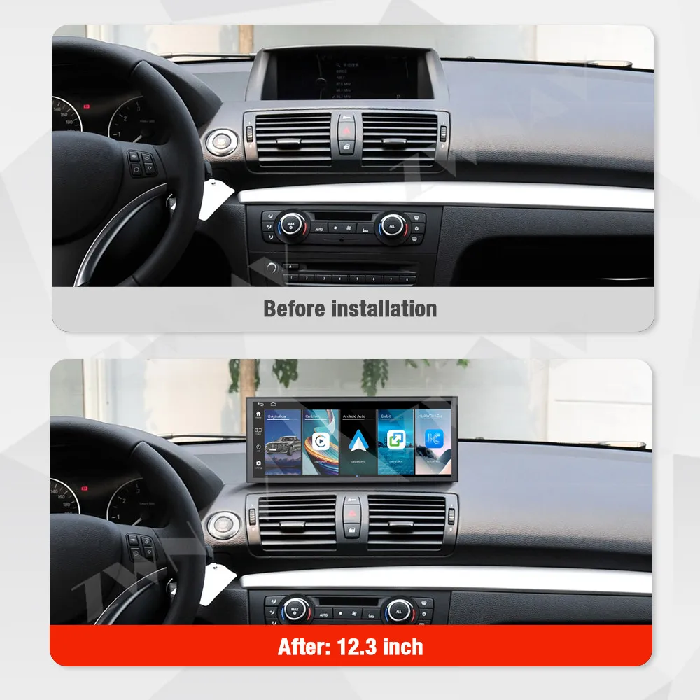 12.3 Inch Linux Car Radio For BMW 1 Series E81/E82/E87 2007-2011 CIC/CCC Car Multimedia Player Carplay GPS Navi Stereo Head Unit