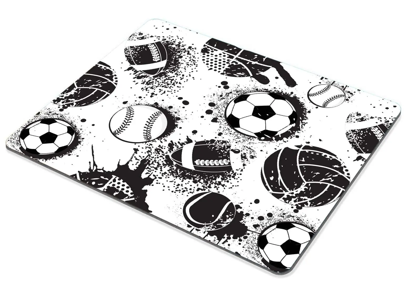 Mousepad pecinta olahraga sepak bola Mousepad Gaming Tepi kunci alas Mouse Gamer alas Keyboard bantalan meja 22x18cm