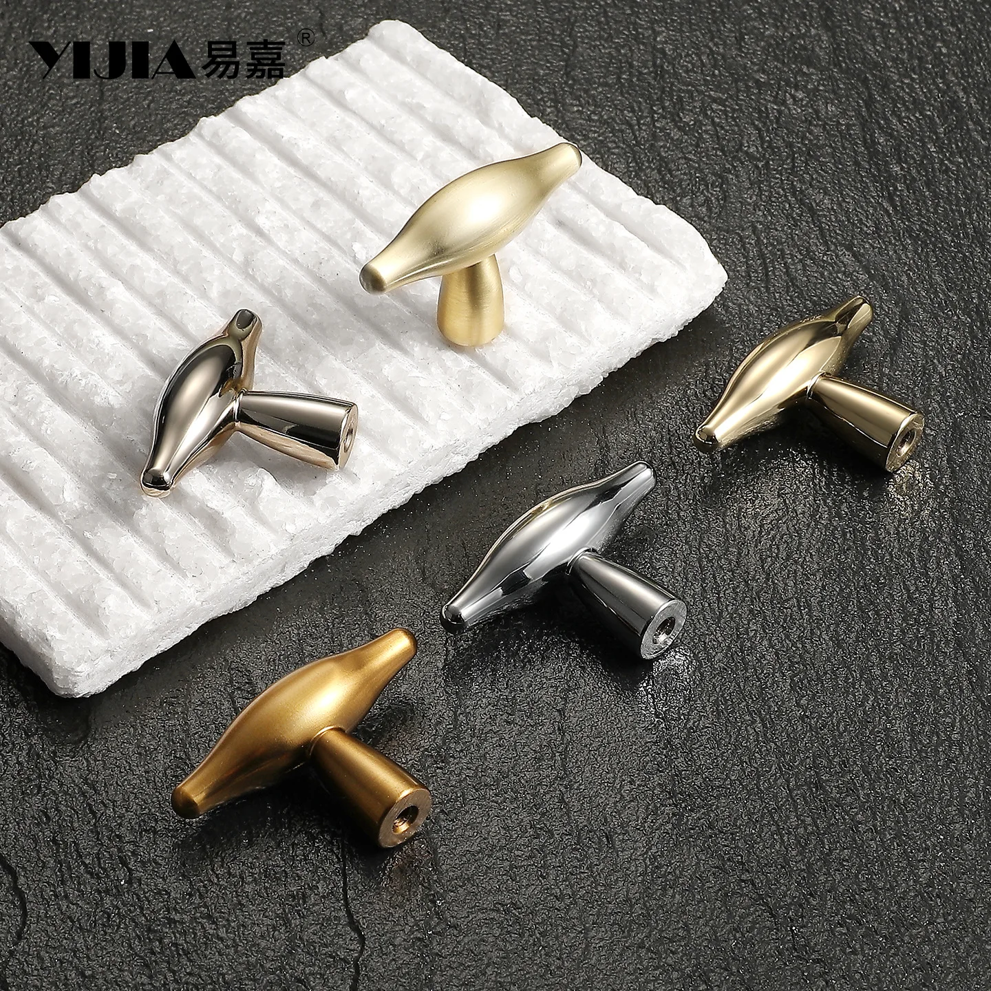 Light Luxury French Cabinet Pulls Single Hole Zinc Alloy Cabinet Wardrobe Bedside Table Drawer Furniture Hardware Handle