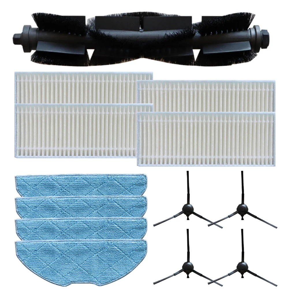 Accessory Set for XPlorer S135 S140 RR91C5WH RR9177WH Main Brush Side Brushes Filter and Mop Cloth for Effective Cleaning