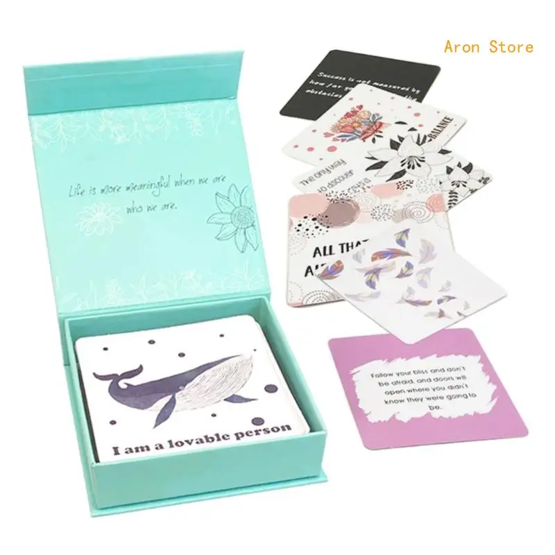 50PCS Capacitando Cartões Celebração para Mulheres com Afirmações Positivas H3CF