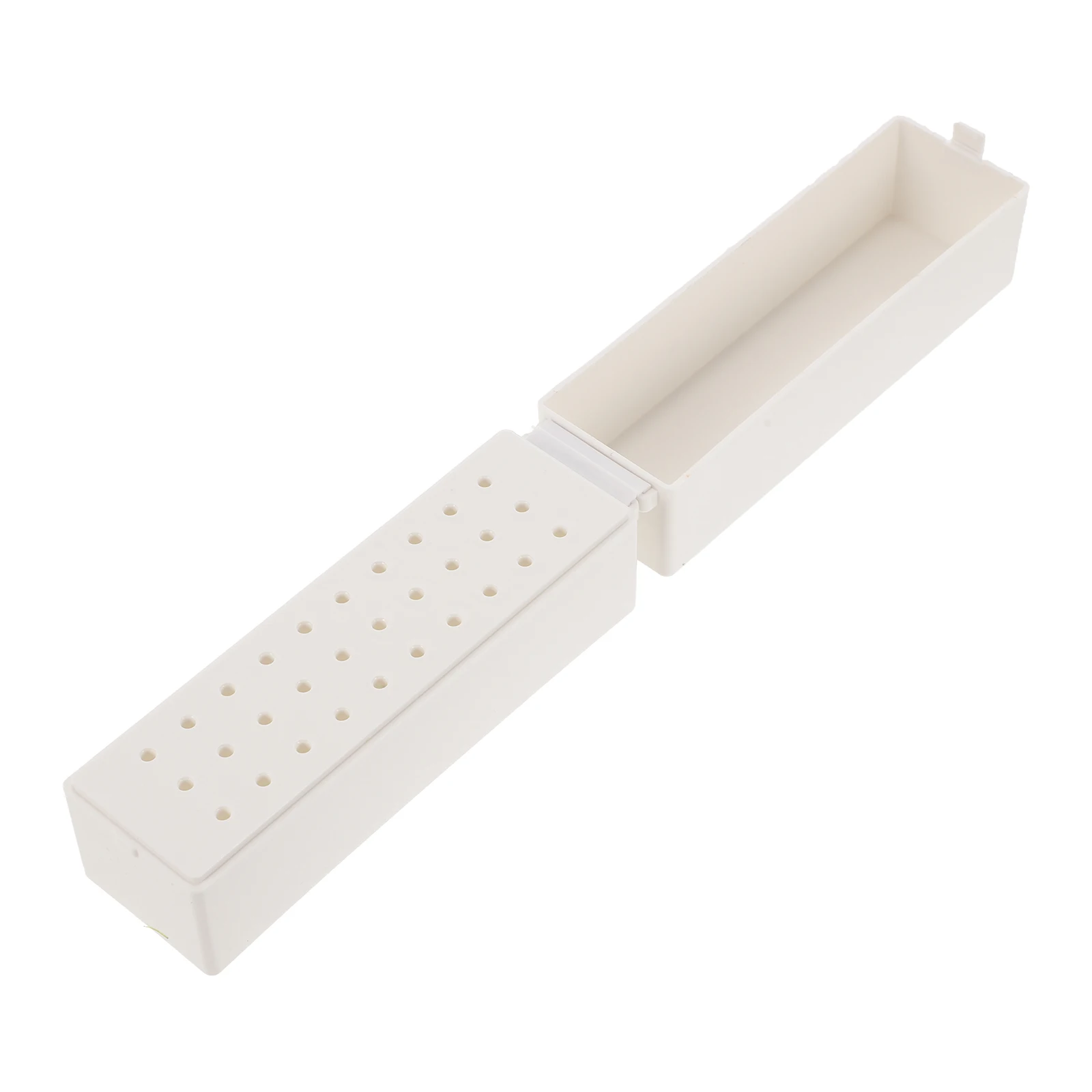 

30 Holes Nail Drill Bit Case Storage Box for Manicure Grinding Heads Plastic Lightweight Durable Portable Home Use