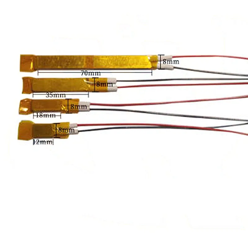 1PC 70x8x3mm 35x8x3mm 18x8x3mm 12x8x3mm PTC Heating Element Constant Temperature for Preheating and Dehumidification