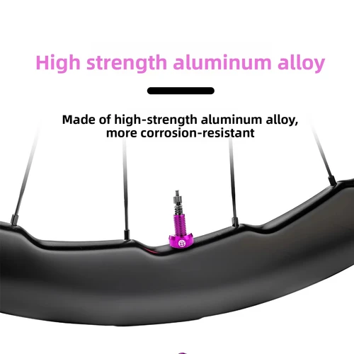 Imagen 2 del producto OFFBONDAGE bicicleta 2/paquete F/V válvula sin cámara aleación de aluminio prevención de corrosión 45mm 65mm 80mm con herramienta de desmontaje de núcleo de válvula