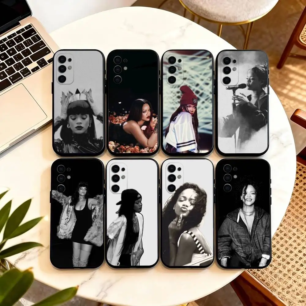 R-Rihanna   Phone Case For Samsung S25,S24,S21,S22,S23,S30,Ultra,S20,Plus,Fe,Soft Silicone Black Cover