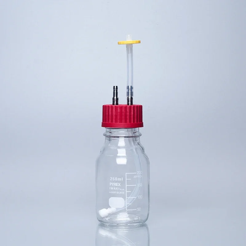 100ml250ml500ml1000ml2000ml 2-hole Fermenter Special Feeding Bottle Reagent Bottle Anaerobic Bottle GL45