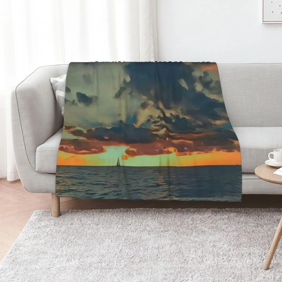 

Sailing the Bright Horizon Throw Blanket decorative Bed Single Quilt Blankets