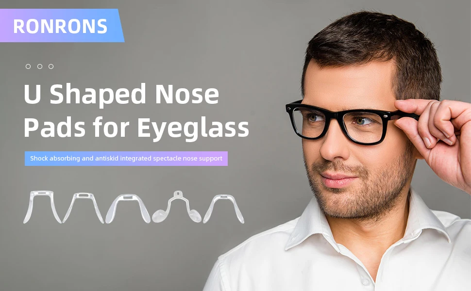 5pcs/set Silicone Anti Slip Glasses Nose Pads U Shaped Nose Pad For Eyeglasses Sunglass Glass Spectacles Eyewear Accessories
