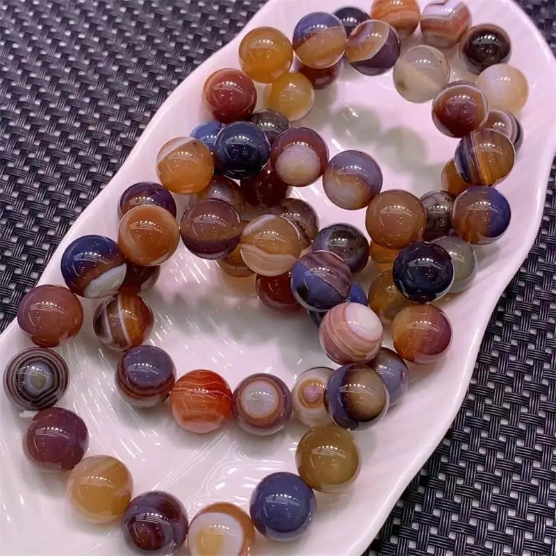 Natural Persian Agate Bracelet Reiki Healing Fengshui Stone Fashion Jewelry For Women Holiday Gift 1PCS 10/12/14MM