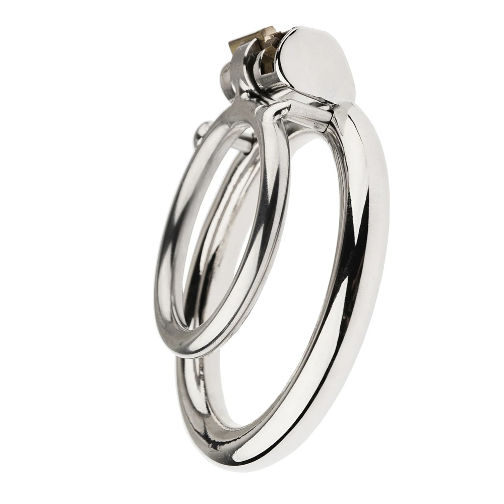 BDSM Double Rings Penis Cock Cage Slave Lock Prevent Erection Cheat Male Chastity Cages Erotic Bondage Restraint Sex Toy for Men