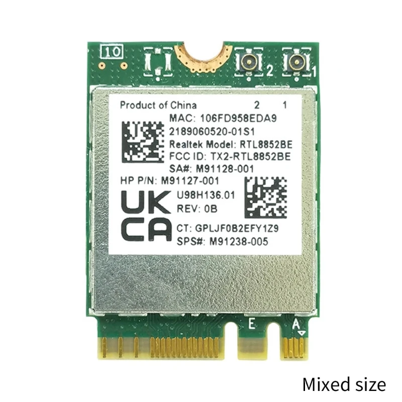 Adaptador AX1800 Realtek- RTL8852BE M2-NGFF compatible con Wlan inalámbrico 5,2