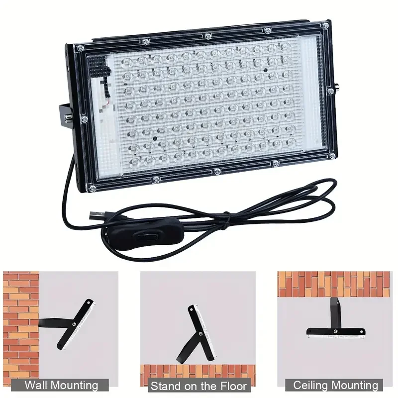 1PC 144 luci viola, plug-in USB, molto adatto per occasioni di festa vivaci: altamente adatto per l'uso come Halloween, Natale o